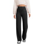 Cauc - yoga pantalons femmes taille haute de surv�tement bouton droite avec poches elastique pantalon ...