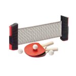 Cdts kit ping pong poteaux et filet extensible - 2 raquettes + balles