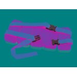 Ceinture 5 pains mousse double clip