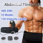 Ceinture amincissante electrique ems, appareil de stimulation des muscles abdominaux, perte de poids, ...