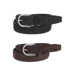 Ceinture covalliero noir taille 105 cm aspect daim