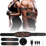 Ceinture ems pour muscles abdominaux, electrodes, appareil de lipolyse abdominale, ceinture de fitness ...