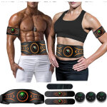 Ceinture ems pour muscles abdominaux, electrodes, appareil de musculation abdominale, ceinture de fitness ...