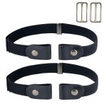 Ceinture elastique sans boucle (taille unique) noir le noir 2 - pack paquet de 2