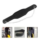 Ceinture d'haltrophilie pour hommes, ceinture de rsistance des muscles de la taille en chane (noire) ...