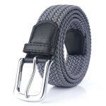 Ceinture homme elastique tress�e avec boucle 105cm gris