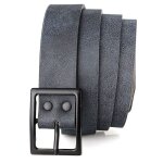Ceinture homme polyvalente en cuir pu avec boucle en alliage gris