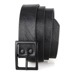 Ceinture homme polyvalente en cuir pu avec boucle en alliage le noir