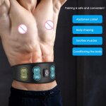 Ceinture de stimulation abdominale intelligente ems, appareil d'entranement anti cellulite pour tonifier ...