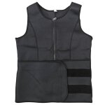 Ceinture de sudation ajustable pour homme, avec fermeture eclair, idale pour la marche, la course, la ...