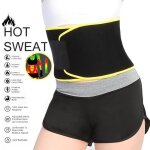 Ceinture de sudation pour homme et femme ceinture de minceur ajustable rglable pour estomac, jaune (taille ...