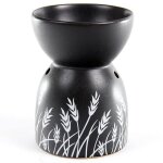 Cramique de brleurs a mazout herbe design noir