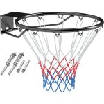 Cerceau panier de basket - ball mural 45 cm costway - filet - tube mtallique - jante de remplacement ...