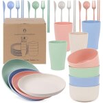 Cfrx - vaisselle camping 4 personnes ensemble de vaisselle en plastique avec bol, assiette, cuillère ... Cfrx - vaisselle camping 4 personnes ensemble de vaisselle en plastique avec bol, assiette, cuillère ...