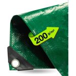 Cfus - bâche et bâche de protection, verte, 3 x 3 m, imperméable, 200 g / m, verte, avec ?illets pour ... Cfus - bâche et bâche de protection, verte, 3 x 3 m, imperméable, 200 g / m, verte, avec ?illets pour ...