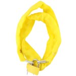 Chane antivol 90 cm pour vlo avec housse textile et cadenas dunlop jaune