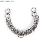Chaîne de bordure de cou a double lien en acier inoxydable, 1 pièce, mors de cheval pour animal de compagnie ... Chaîne de bordure de cou a double lien en acier inoxydable, 1 pièce, mors de cheval pour animal de compagnie ...