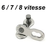 Cha�ne de v�lo attaches rapides pour cha�ne bicyclette vtt 6 / 7 / 8 vitesse