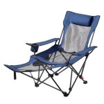 Chaise de camping pliante avec 4 positions ajustables - duoku - chaise longue portable - repose - pieds ...