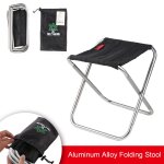 Chaise de camping ultralégère a dossier pliable, tabouret en aluminium avec sac de rangement pour la ... Chaise de camping ultralégère a dossier pliable, tabouret en aluminium avec sac de rangement pour la ...