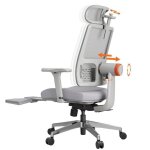 Chaise ergonomique newtral magich - bpro avec repose - pieds, appui - t�te de dossier a suivi automatique, ...