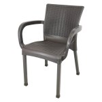 Chaise de jardin / terrasse, chomik, plastique, rotin synthétique, marron foncé, 60x60x82 cm Chaise de jardin / terrasse, chomik, plastique, rotin synthétique, marron foncé, 60x60x82 cm