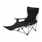 Chaise longue pliante chaise de camping pliante en noir