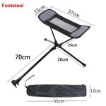 Chaise lunaire longue et pliante avec poignes en alliage d'aluminium, repose - pieds portable, ultralger, ...