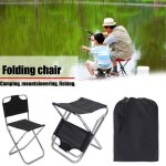 Chaise pliante en aluminium, tabouret d'extrieur pour pche camping pique - nique escalade, sac en tissu ...