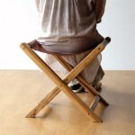 Chaise pliante en bois, tabouret robuste, pour pche, loisirs, jardin, plage, camping, randonne, chasse ...