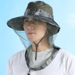 Chapeau anti - moustiques unisexe avec filet cach, rpulsif en maille, protection contre les insectes ...