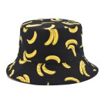 Chapeau banane en coton pour femmes, couvre - chef de p�cheur avec fruits frais, ananas, past�que, voyage, ...