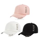 Chapeau de baseball pour hommes et femmes, protection solaire d'?t?, avec anneau en fer, ? la mode