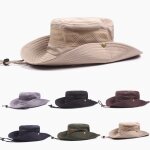 Chapeau d't a large bord, casquette de seau en maille pour l'extrieur, protection uv pour camping, ...