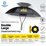 Chapeau parapluie pliant portable upf 50 + protection uv, mains libres, 7 nervures, couvre - chef etanche ...