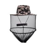 Chapeau de pche en camouflage, casquette de prvention contre les abeilles et les insectes, filet anti ...
