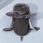 Chapeau de pche de camouflage, protection solaire d'extrieur, large bord, respirant, confortable, anti ...