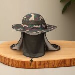 Chapeau de pche de camouflage, protection solaire d'extrieur, large bord, respirant, confortable, anti ...