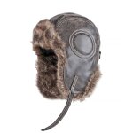 Chapeau de pilote lei feng pour hommes, fourrure, cuir, protection des oreilles, chaud, coupe - vent, ...