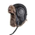 Chapeau de pilote lei feng pour hommes, fourrure, cuir, protection des oreilles, chaud, coupe - vent, ...