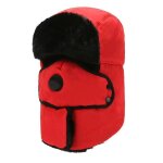Chapeau russe unisexe a oreillettes pour hommes et femmes, bombardier trared, chaud, epais, ski, fausse ...