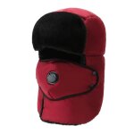 Chapeau russe unisexe a oreillettes pour hommes et femmes, bombardier trared, chaud, epais, ski, fausse ...