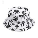 Chapeau seau panama couleur bonbon / hip hop feuille d'rable coton pliable mode d't soleil casquette ...