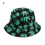 Chapeau seau panama couleur bonbon / hip hop feuille d'rable coton pliable mode d't soleil casquette ...
