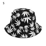 Chapeau seau panama couleur bonbon / hip hop feuille d'rable coton pliable mode d't soleil casquette ...