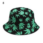 Chapeau seau panama couleur bonbon / hip hop feuille d'rable coton pliable mode d't soleil casquette ...