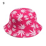 Chapeau seau panama couleur bonbon / hip hop feuille d'rable coton pliable mode d't soleil casquette ...