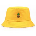 Chapeau seau pliable imprim ananas, couvre - chef de plage, couvre - chef de pcheur, chapeau d'extrieur ...