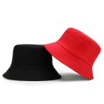 Chapeau seau unisexe double face, couleur unie, chapeau de p�cheur, chapeau de voyage en plein air, casquette ...