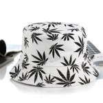 Chapeau seau unisexe imprim feuille d'erable, 1 pice, pour femmes et hommes, casquette de rue hip hop, ...